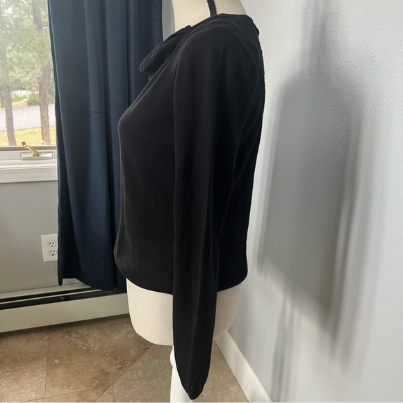 Anthropologie by Sparrow Black Sweater with Crochet Lace Back - Picture 4 of 12